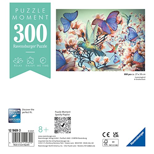 Ravensburger Puzzle Moment: Hummingbird 300 Piece Jigsaw Puzzle for Adults - 12969 - Every Piece is Unique, Softclick Technology Means Pieces Fit Together Perfectly