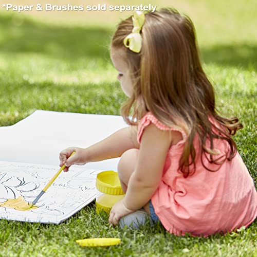 Melissa and Doug Spill-Proof Paint Cups - 4-Pack, Airtight Seal, Snap Lids - Kid-Safe Reusable No-Spill Paint Cups Storage Containers