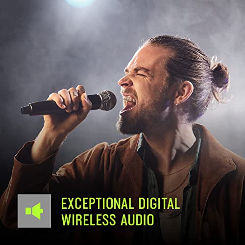 Shure GLX-D+ Dual Band Pro Digital Wireless Bodypack Transmitter - 300 ft Range, 12 hr Battery, On/Off Switch, Belt Clip, TA4F (TQG), for use with GLXD+ Systems - Receiver Sold Separately (GLXD1+=-Z3)