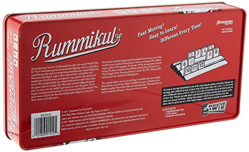 Rummikub in Retro Tin - The Original Rummy Tile Game by Pressman Red, 5'