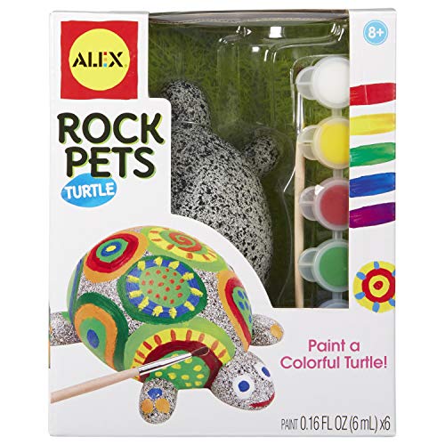 Alex: Rock Pets Turtle, Kids Art and Craft Activity, Create a Pet that Rocks, Great Rainy Day Activity, For your Garden or Room, For Ages 8 and up