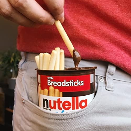 Nutella and GO! Hazelnut and Cocoa Spread with Breadsticks, Snack Pack, 1.9 oz each, 4 Pack
