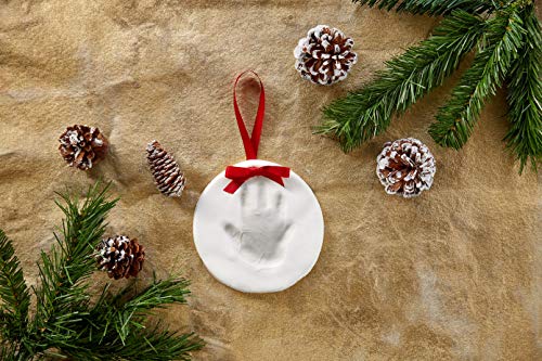 Pearhead Babyprints Baby's First Handprint or Footprint Ornament Kit, Easy No-Bake DIY, Christmas Baby Gift, 50010