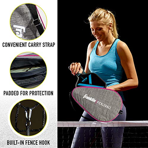 Franklin Sports Pickleball Paddle Bag - Official Bag of the US Open - Grey/Pink