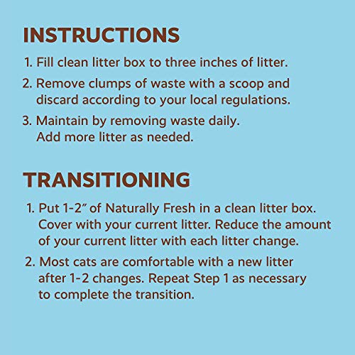 Naturally Fresh Cat Litter - Walnut-Based Quick-Clumping Kitty Litter, Unscented, Multi Cat, 26 lb