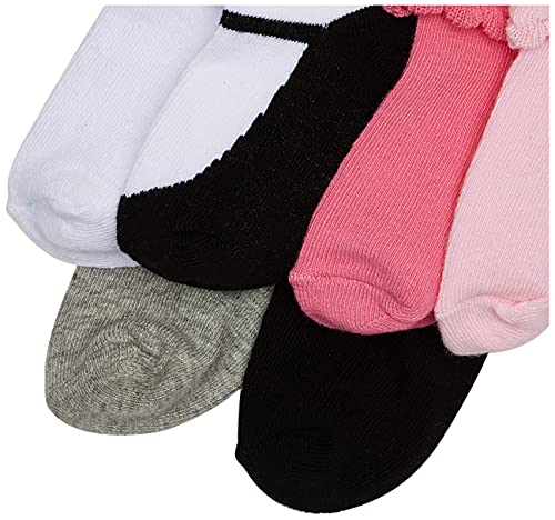 Luvable Friends Unisex Baby Fun Essential Socks, Pink Gray, 12-24 Months