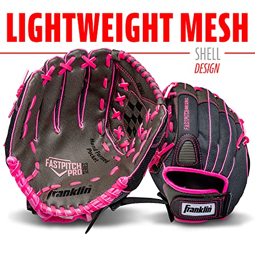 Franklin Sports Softball Glove - Left and Right Handed Softball Fielding Glove - Windmill Fastpitch Pro Series - Adult and Youth Fielding Glove - 12 Inch Left Hand Throw - Pink
