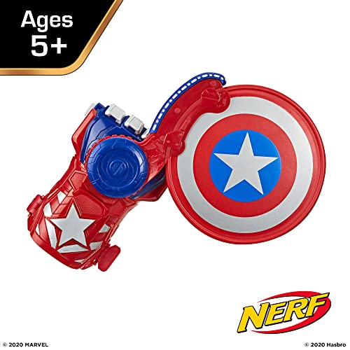 Avengers NERF Power Moves Marvel Captain America Shield Sling NERF Disc-Launching Toy for Kids Roleplay, Toys for Kids Ages 5 and Up (Amazon Exclusive)