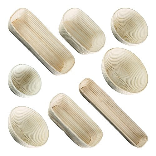 Frieling Round Proofing Basket, Brotform Bread Rising Banneton and Serving Basket, 8-Inch