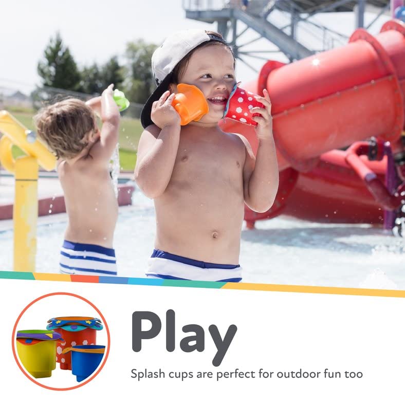 Nuby 5-Piece Splish Splash Stacking Cups Baby Bath Toy