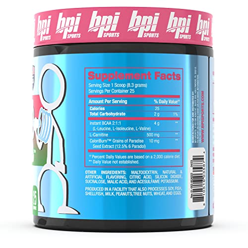 BPI Sports Best BCAA Shredded - Converts Fat to Energy - Weight Loss and Lean Muscle Support - Post-Workout Recovery - Watermelon Ice, 25 Servings, 275 g