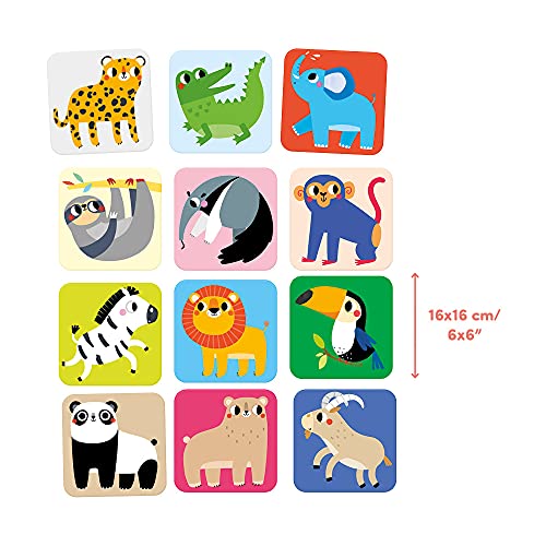 Banana Panda - Suuuper Size Memory Game Wild Animals - Educational Matching Activity for Kids Ages 2 Years +