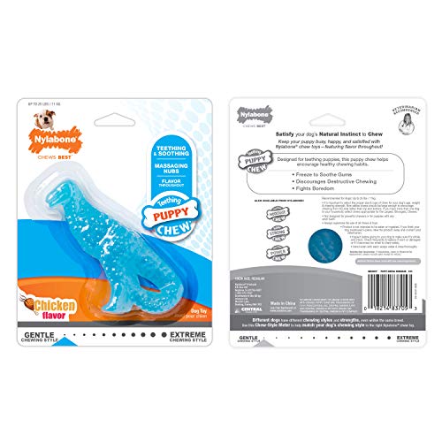 Nylabone Puppy Starter Kit with Chew Toys - Puppy Toys and Chew Treat Bundle - Puppy Supplies - Chicken and Bacon Flavors, Small/Regular (6 Count)