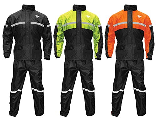 Nelson-Rigg unisex adult Motorcross-motorcycles Nelson Rigg SR 6000 ORG 05 XX Stormrider Motorcycle Rain Suit 2 Piece Orange Black XX , Orange/Black, XX-Large US
