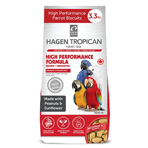 Hari Tropican Bird Food, Hagen Parrot Food Biscuits with Vitamins and Minerals for Birds Needing Extra Nutrition, High Performance Formula, 3.3 lb Bag