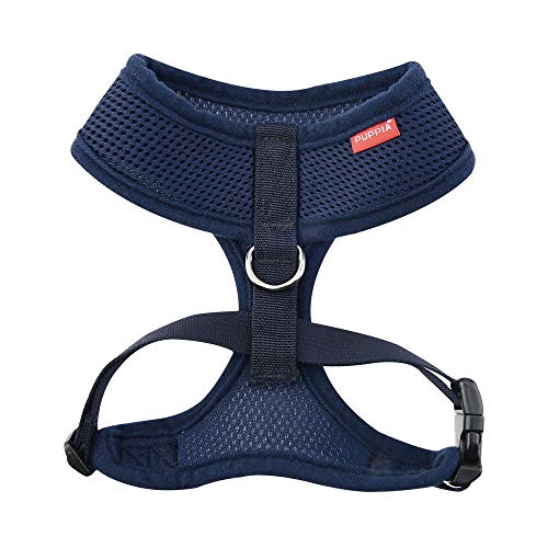 Puppia Soft Dog Harness, Navy, Small (PDCF-AC30-NY-S)