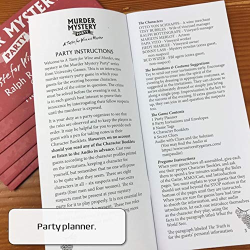 University Games Murder Mystery Party - A Taste for Wine and Murder, Multicolor (33202)