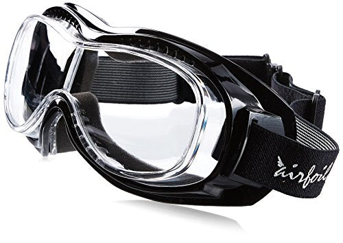 Pacific Coast Airfoil Padded 'Fit Over Glasses' Riding Goggles (Black Frame/Clear Lens)