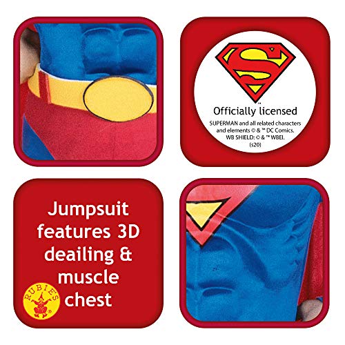 Super DC Heroes Deluxe Muscle Chest Superman Costume, Child's Small