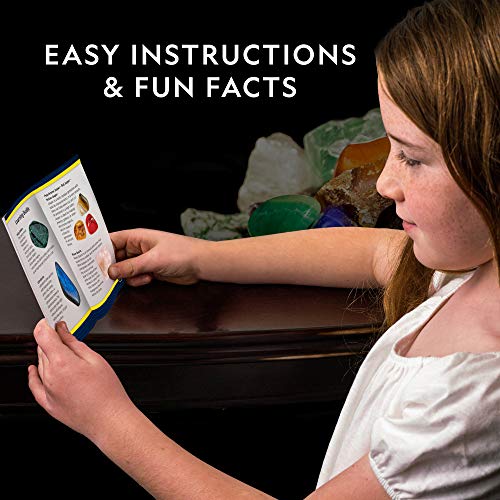 NATIONAL GEOGRAPHIC Rock Tumbler Refill Kit – Rock Tumbling Supplies including Rock Tumbler Grit and Polish Refill, Ceramic Media, GemFoam, 3 lbs Madagascar Rocks for Tumbling, Jewelry Accessories