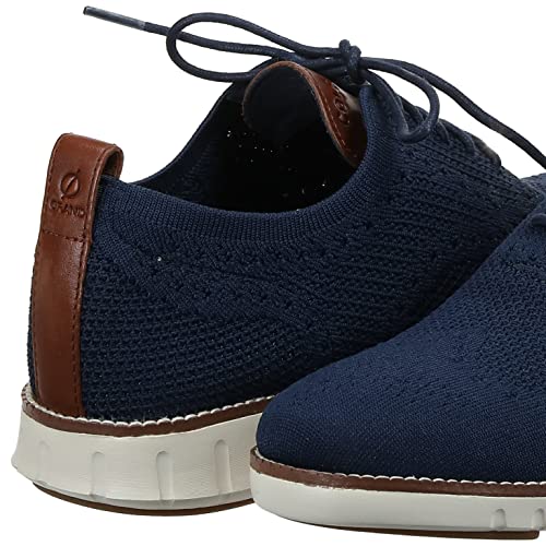 Cole Haan Men's Zerogrand Stitchlite Wingtip Oxford, Marine Blue/Ivory, 10 Medium US