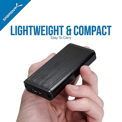 SABRENT USB 3.0 mSATA II or III/5GBp/s SSD Enclosure Adapter [Support UASP] (EC-UKMS)