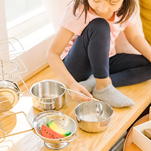 Melissa and Doug Food Groups - 21 Wooden Pieces and 4 Crates, Multi - Play Food Sets For Kids Kitchen, Pretend Food, Toy Food For Toddlers And Kids Ages 3+