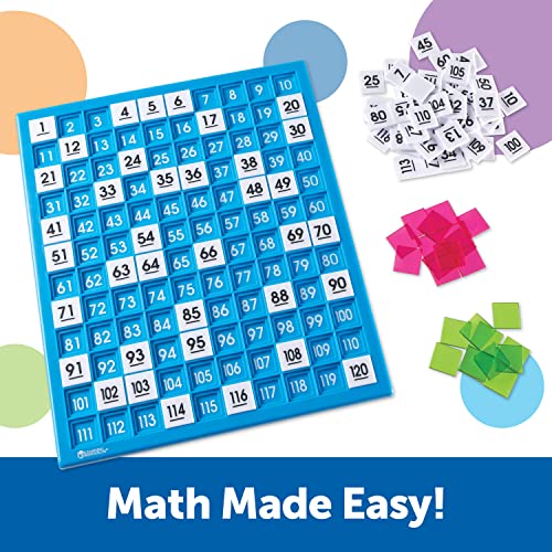 Learning Resources 120 Number Board -181 Pieces, Ages 6+ Learning Math Games for Kids, Educational and Fun Games for Kids
