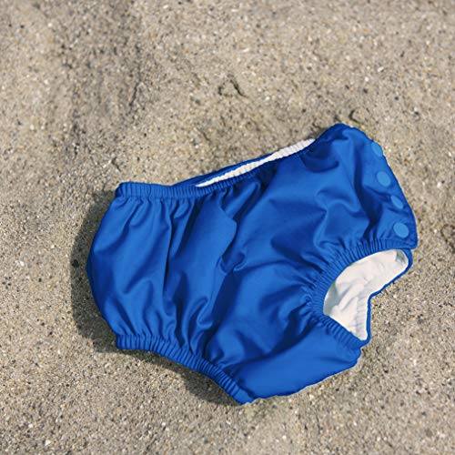 i Play. Baby Snap Reusable Absorbent Swim Diaper, Royal Blue, 12-18 Months