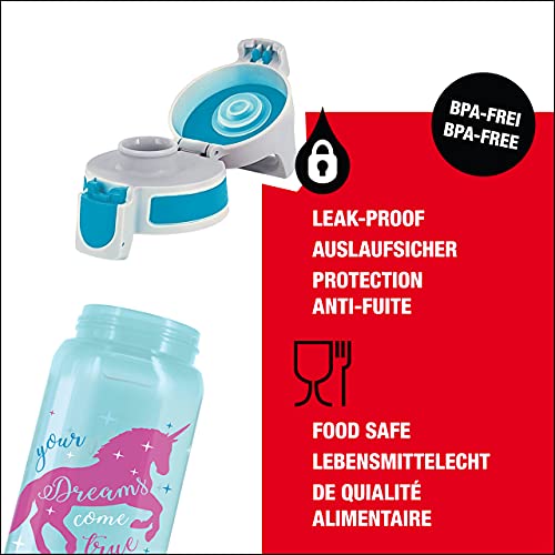 SIGG - Kids Water Bottle - Viva One Unicorn - Leak-Proof Lid - Dishwasher - Bpa Free - Sport and Bike - One Hand Children's Drink Bottle - 17 Oz
