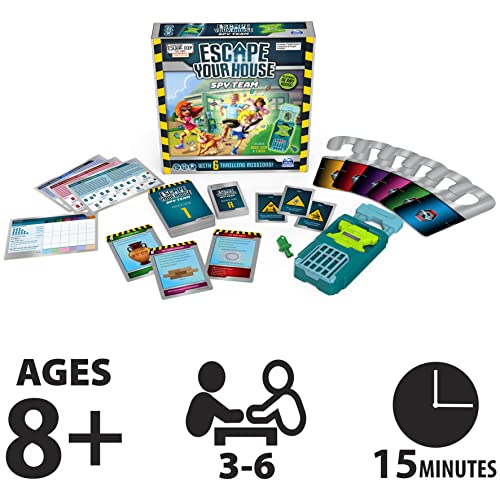 Escape Room The Game, Escape Your House: Spy Team Fun Strategy Family Board Game, for Kids Aged 8 and up