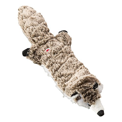SPOT Ethical Pets Raccoon Mini Skinneeez Extreme Stuffingless Quilted Dog Toy, 14'