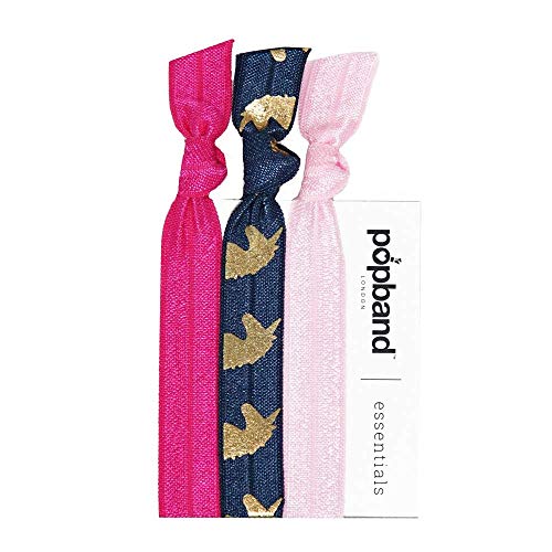 Popband London | Essential Hair Bands | Unicorn Pink | For All Day and Night | No Dent | No Hair Damage | 3 Pc