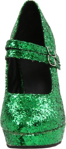 Ellie Shoes Women's 421-Jane-G Maryjane Pump,Green Glitter,5 M US