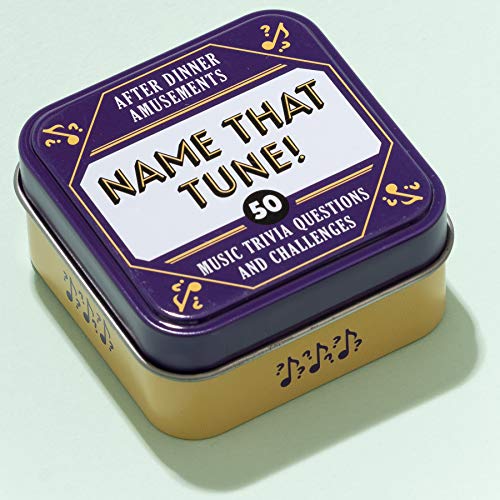 After Dinner Amusements: Name That Tune!: 50 Music Trivia Questions and Challenges (Family Friendly Trivia Card Game, Portable Camping and Holiday Games)