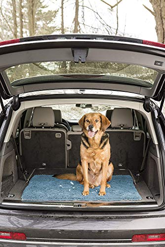 Dog Gone Smart Dirty Dog Microfiber Paw Doormat - Muddy Mats For Dogs - Super Absorbent Dog Mat Keeps Paws and Floors Clean - Machine Washable Pet Door Rugs with Non-Slip Backing | Large Mist Grey
