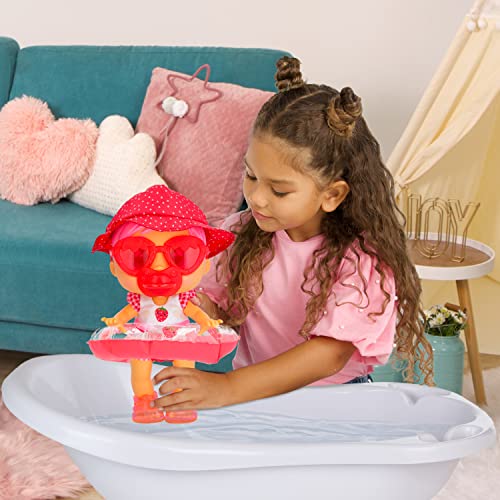 Cry Babies Fun n' Sun Ella 10' Baby Doll with a Strawberry Themed Swimsuit Plus 6 Accessories - Ages 18+ Months