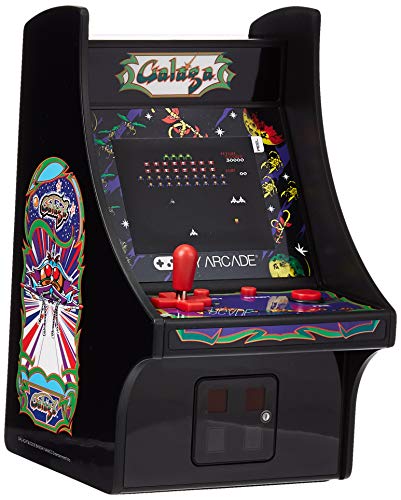 My Arcade Micro Player Mini Arcade Machine: Galaga Video Game, Fully Playable, 6.75 Inch Collectible, Color Display, Speaker, Volume Buttons, Headphone Jack, Battery or Micro USB Powered