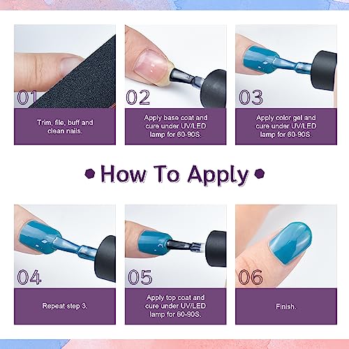 JODSONE 35 Pieces Gel Nail Polish Set U V Light Nail Drill Beginner Set Glossy Surface Easy To Apply Matte Texture All-In-One Manicure Kit