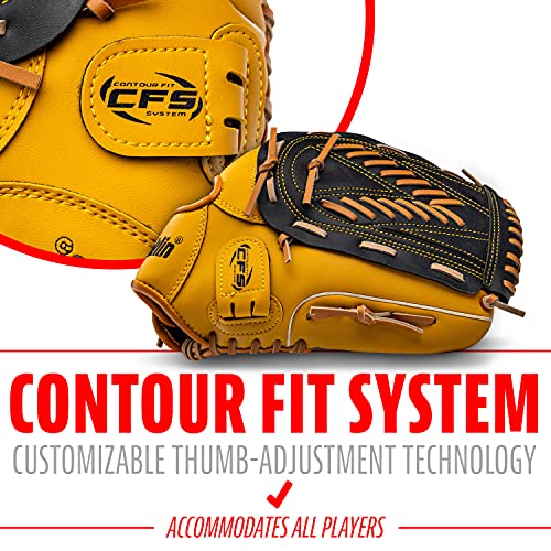 Franklin Sports unisex adult 13' - Modified Trapeze Web Franklin Sports Baseball and Softball Glove Fieldmaster Youth Baseball Gloves Men s Wo, Tan, 13 US