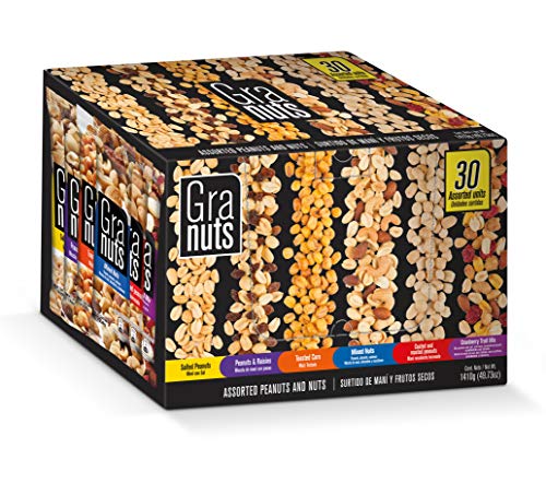 Granuts Assorted Peanuts and Nuts | Includes 6 Different Flavor Options | 30 Inner Packs | 49.73 Oz (Pack of 30)