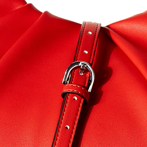 Calvin Klein Myla Novelty Hobo Shoulder Bag, Crimson