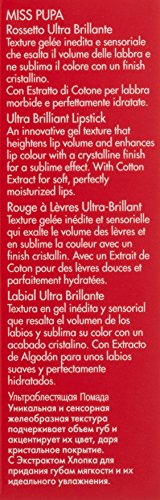 Pupa Milano Miss Milano Lipstick - Creamy, Ultra Pigmented Color - Nourishing Formula - Crystal-Effect Lipstick - Ultimate Boost Of Volume And Hydration - 303 Haute Couture Fuchsia - 0.071 OZ