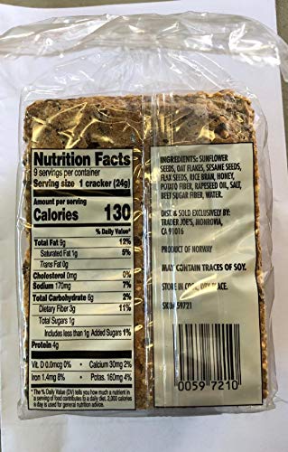 Trader Joe's Gluten Free Norwegian Crispbread 7.55 Oz (1 pack)