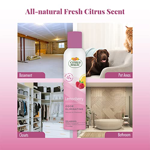 Citrus Magic, Lemonberry, Natural Odor Eliminating Air Freshener Spray, 3-Ounce, 3 Ounce (Pack of 3), 3 Count