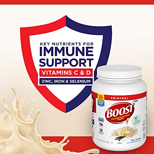 BOOST Original Balanced Nutritional Powder Drink Mix with 10g Protein and 25 Vitamins and Minerals, Very Vanilla, 14.6 Ounce