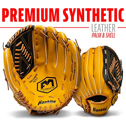 Franklin Sports unisex adult 13' - Modified Trapeze Web Franklin Sports Baseball and Softball Glove Fieldmaster Youth Baseball Gloves Men s Wo, Tan, 13 US