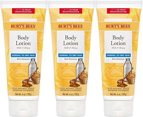 Burt's Bees Hand Cream for Dry Skin, Unscented, Ultimate Care with Baboab Oil, Milk and Honey 6 Ounce (Pack of 3) (Packaging May Vary)