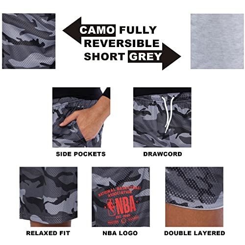 Ultra Game NBA Men's Active Locker Room Short, Black Camo, X-Large