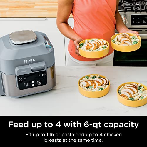 Ninja SF301 Speedi Rapid Cooker and Air Fryer, 6-Quart Capacity, 12-in-1 Functions to Steam, Bake, Roast, Sear, Sauté, Slow Cook, Sous Vide and More, 15-Minute Speedi Meals All In One Pot, Sea Salt Gray